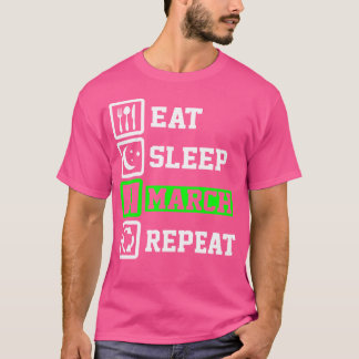 Eat Sleep Snare Drum Herhaal Grappige Snare Drum T-shirt