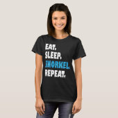 Eat Sleep Snorkel Repeat T-shirt (Voorkant volledig)