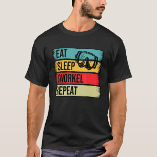 Eat Sleep Snorkelen Herhaal Scuba Diver Onderwater T-shirt