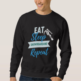 Eat Sleep Snowboarding Herhaling Trui