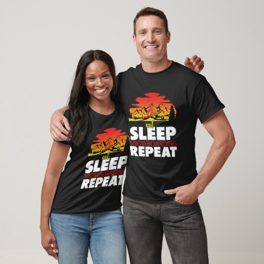 Eat Sleep Snowboarding Repeat, Skilover gift T T-shirt (Unisex)