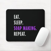 Eat Sleep Soap Making Repeat - Crafters Soapmaking Muismat (Met muis)