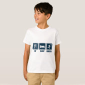 Eat Sleep Soccer Herhaal T Shirt (Voorkant volledig)