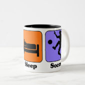 Eat Sleep Soccer mok (Voorkant rechts)