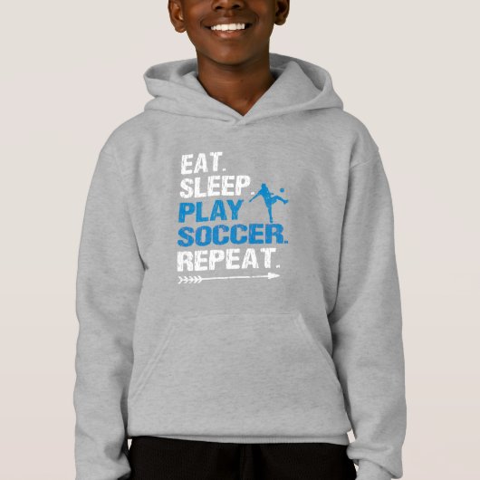 Eat Sleep Soccer Repeat Slogan Funny Grunge (Devant)