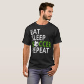 Eat Sleep Soccer Repeat teens T-shirt (Voorkant volledig)