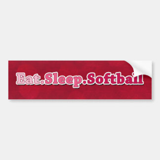 Eat Sleep Softball Bumpersticker