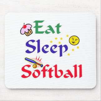 Eat Sleep Softball Muismat