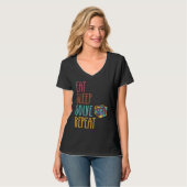Eat Sleep Solve Repeat Solve Cube Puzzle Fun 3 T-shirt (Voorkant volledig)