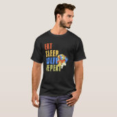 Eat Sleep Solve Repeat  Solve Cube Puzzle Fun  8 T-shirt (Voorkant volledig)