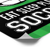 EAT SLEEP-SPEELSOCCER Sign Print (Hoek)