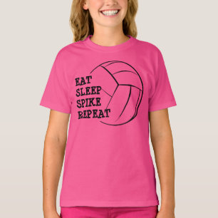 Eat Sleep Spike Repat Volleyball Raglan Shirt