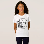 Eat Sleep Spike Repat Volleyball Shirt (Voorkant volledig)