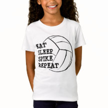 Eat Sleep Spike Repat Volleyball Shirt