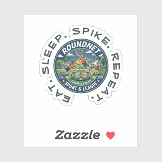 Eat. Sleep. Spike. Repeat. Sticker (Vel)