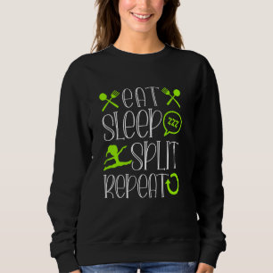 Eat Sleep Split Herhalen Meisjes Gymnastisch Trui