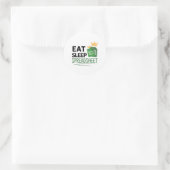 Eat Sleep Spreadsheet Classic Round Sticker (Tas)