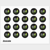 Eat Sleep Spreadsheet Classic Round Sticker (Vel)