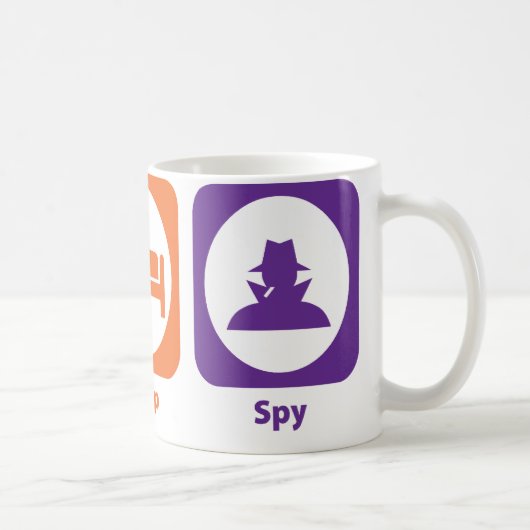 Eat Sleep Spy Koffiemok (Rechts)