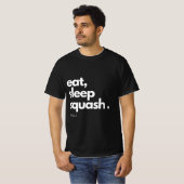 Eat Sleep Squash Herhalen T-shirt (Voorkant volledig)