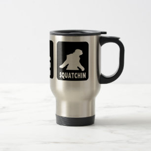 Eat Sleep Squatch - Funny Coffee Travel Mug Reisbeker