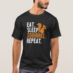 Eat Sleep Squirrel Herhaal Fox Eastern Grey Japans T-shirt