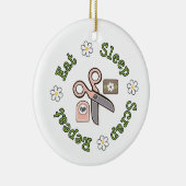 Eat Sleep Sshit Herhalen Ornament (Rechts)