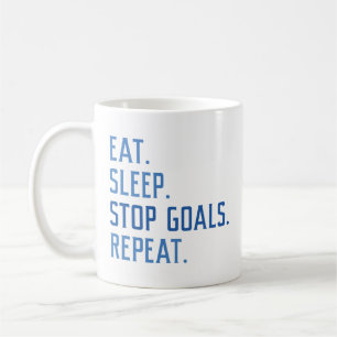 Eat Sleep Stop Goals Herhaal Koffiemok