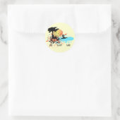 Eat Sleep Surf Ronde Sticker (Tas)