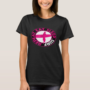 Eat Sleep Surf Surfer herhalen T-shirt