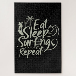 Eat Sleep Surfing Herhalen Legpuzzel