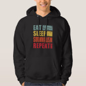 Eat Sleep Survivalsim Repeat Hoodie (Voorkant)