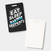 Eat Sleep Swim Badge (Front & Back)