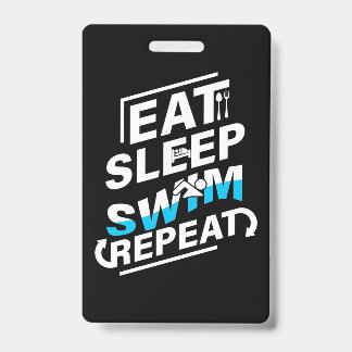 Eat Sleep Swim Badge