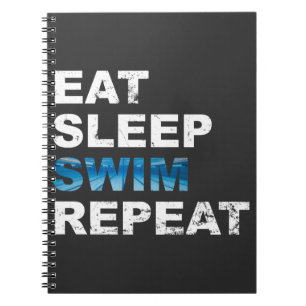 Eat Sleep Swim Herhalen - Funny Gift for Swimmer Notitieboek