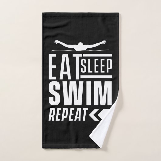 Eat Sleep Swim Herhalen Handdoek (Handdoek)