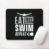 Eat Sleep Swim Herhalen Muismat (Met muis)
