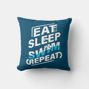 Eat Sleep Swim Kussen