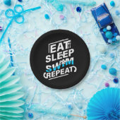 Eat Sleep Swim Papieren Bordje (Feest)