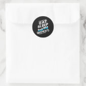 Eat Sleep Swim Ronde Sticker (Tas)