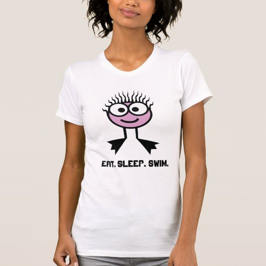 Eat.Sleep.Swim - Roze schemerteken T-shirt (Voorkant)