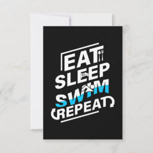 Eat Sleep Swim RSVP Kaartje
