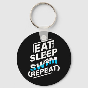 Eat Sleep Swim Sleutelhanger