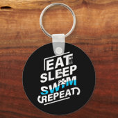 Eat Sleep Swim Sleutelhanger (Voorkant)