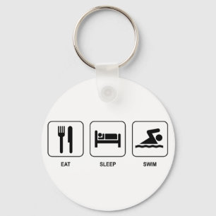 Eat Sleep Swim Sleutelhanger
