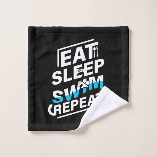 Eat Sleep Swim Washandje (Wasdoekje)