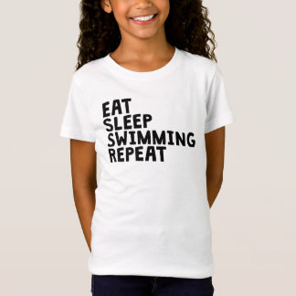 Eat Sleep Swimming Herhalen T-shirt