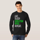 Eat Sleep Tabletop Rpgs Herhaal tabletop Gaming T-shirt (Voorkant volledig)