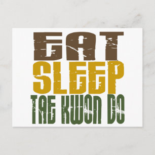 Eat Sleep Tae Kwon Do 1 Briefkaart