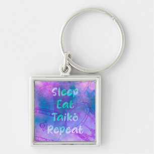 Eat sleep taiko repeat sleutelhanger
